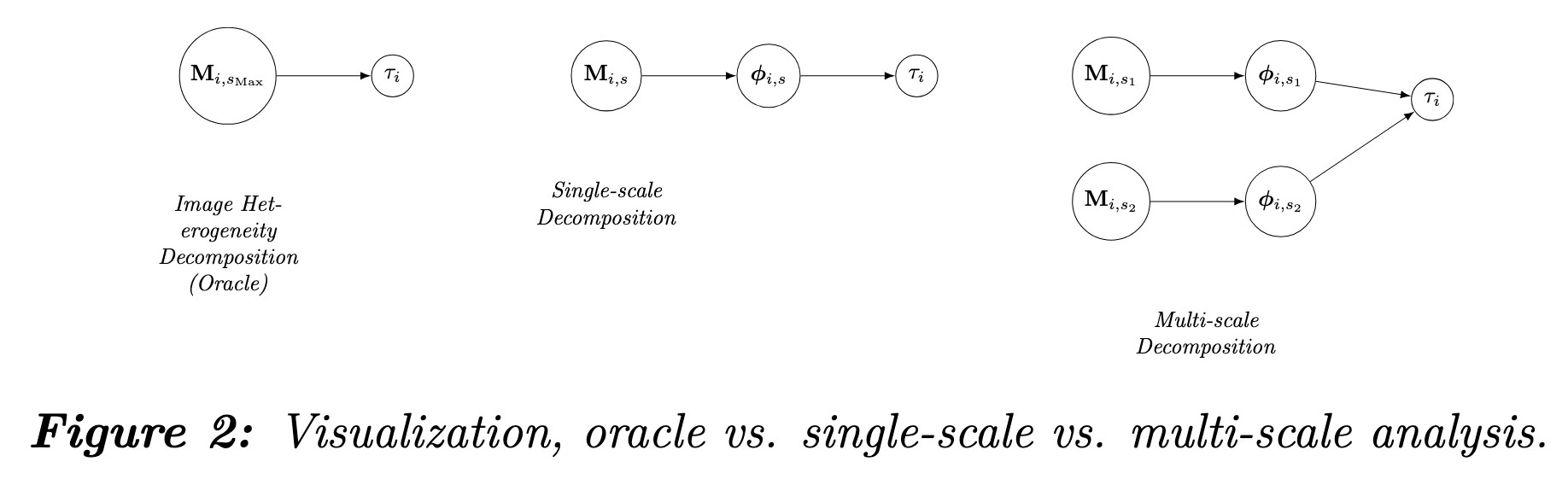 Oracle vs single-/multi-scale diagram